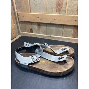 Birkenstock Kairo Womens Sz 9-9.5 EU 40 Light Gray Thong Sandals